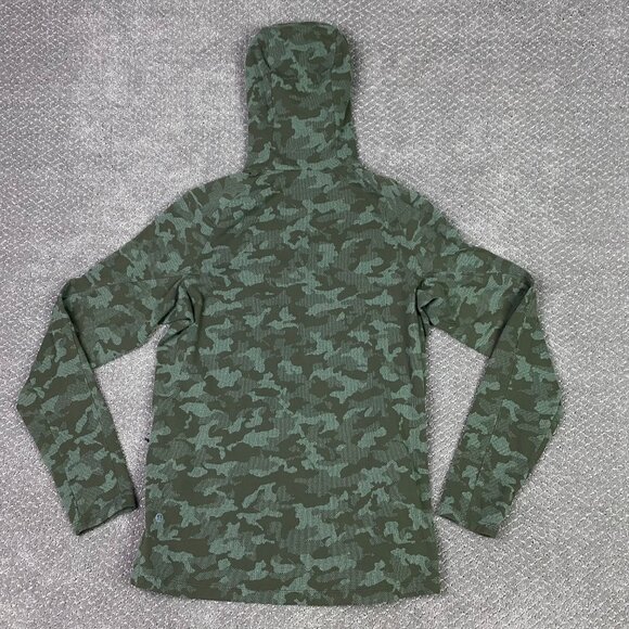 Lululemon Surge Warm Full Zip Jacquard Jacket Hoodie Men's Medium Camo Green Gym - Picture 4 of 10